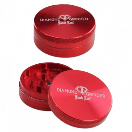 Black Leaf Diamond Al Grinder 2-part Red