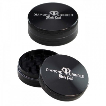 Black Leaf Diamond Al Grinder 2-part Black