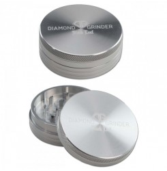 Black Leaf Diamond Al Grinder 2-part Silver